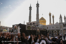 مراسم تشییع پیکر مرحوم آیت‌الله راستی کاشانی از اعضای جامعه مدرسین حوزه علمیه قم  / قم