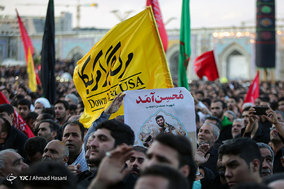 مراسم وداع با پیکر پاک شهید محسن حججی در حرم مطهر امام رضا (ع)
