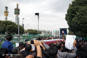 تشییع پیکر شهدای مدافع حرم سنجرانی و یزدانی در مشهد