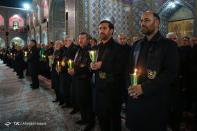 آیین خطبه خوانی شب عاشورا در حرم مطهر امام رضا (ع)