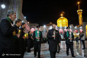 آیین خطبه خوانی شب عاشورا در حرم مطهر امام رضا (ع)