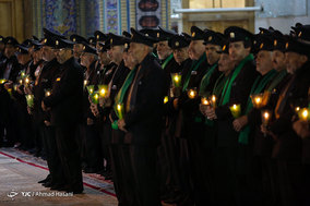 آیین خطبه خوانی شب عاشورا در حرم مطهر امام رضا (ع)