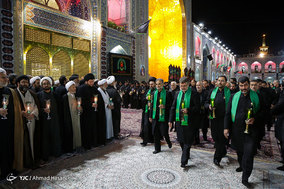 آیین خطبه خوانی شب عاشورا در حرم مطهر امام رضا (ع)