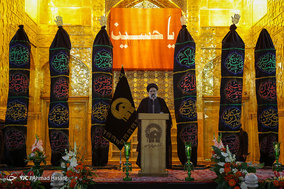 آیین خطبه خوانی شب عاشورا در حرم مطهر امام رضا (ع)