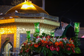 آیین خطبه خوانی شب عاشورا در حرم مطهر امام رضا (ع)
