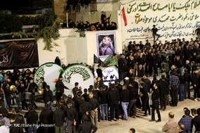 مراسم عزاداری سنتی چارچو گردانی در حسینیه سادات استهبان