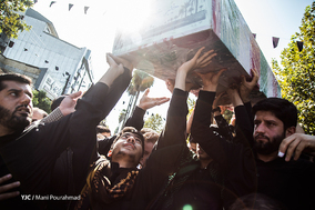 تشییع پیکر شهید گمنام در شهرستان لنگرود