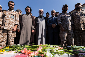 تشییع پیکر شهید گمنام در شهرستان لنگرود