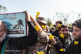 تشییع پیکر شهید گمنام در شهرستان لنگرود
