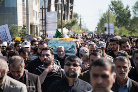 تشییع پیکر شهید گمنام در شهرستان لنگرود