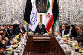 دیدار اعضای شورای شهر تهران با رئیس مجلس شورای اسلامی