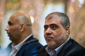 دیدار معاون اول رئیس دفتر حماس با علی لاریجانی