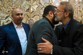 دیدار معاون اول رئیس دفتر حماس با علی لاریجانی