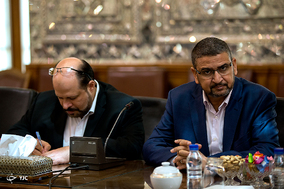 دیدار معاون اول رئیس دفتر حماس با علی لاریجانی