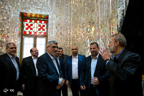 دیدار معاون اول رئیس دفتر حماس با علی لاریجانی