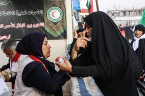 خدمات هلال احمر در پیاده روی اربعین به زائران حسینی