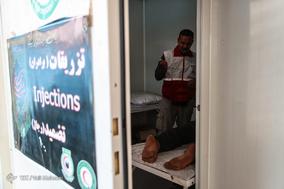 خدمات هلال احمر در پیاده روی اربعین به زائران حسینی