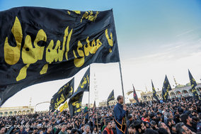 مراسم تشییع پیکر دو شهید مدافع حرم در مسجد جمکران