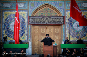 مراسم تشییع پیکر دو شهید مدافع حرم در مسجد جمکران