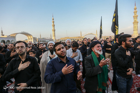 مراسم تشییع پیکر دو شهید مدافع حرم در مسجد جمکران