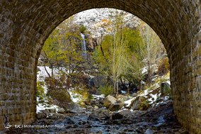 بارش برف در همدان
