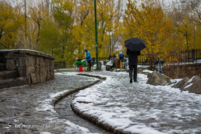 بارش برف در همدان