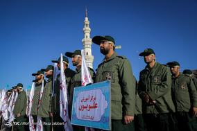 صبحگاه مشترک یگان های نظامی وانتظامی جهت تجدید بیعت با امام زمان (ع) - قم
