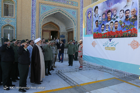 صبحگاه مشترک یگان های نظامی وانتظامی جهت تجدید بیعت با امام زمان (ع) - قم