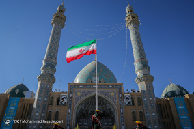 صبحگاه مشترک یگان های نظامی وانتظامی جهت تجدید بیعت با امام زمان (ع) - قم