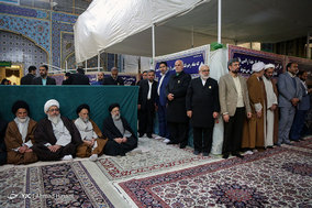 مراسم جشن میلاد پیامبر اکرم (ص) و امام جعفر صادق (ع) در حرم مطهر رضوی