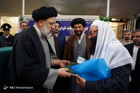 مراسم جشن میلاد پیامبر اکرم (ص) و امام جعفر صادق (ع) در حرم مطهر رضوی