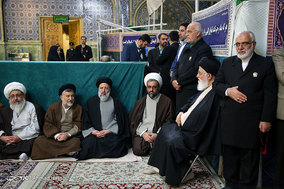 مراسم جشن میلاد پیامبر اکرم (ص) و امام جعفر صادق (ع) در حرم مطهر رضوی