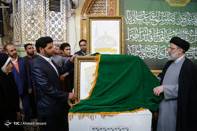 مراسم جشن میلاد پیامبر اکرم (ص) و امام جعفر صادق (ع) در حرم مطهر رضوی