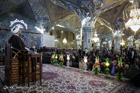 مراسم جشن میلاد پیامبر اکرم (ص) و امام جعفر صادق (ع) در حرم مطهر رضوی