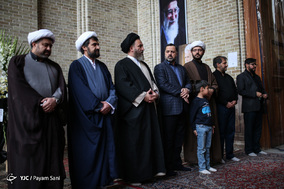 مراسم ترحیم آیت الله حائری شیرازی در مدرسه عالی مطهری