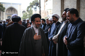 مراسم ترحیم آیت الله حائری شیرازی در مدرسه عالی مطهری