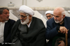 مراسم ترحیم آیت الله حائری شیرازی در مدرسه عالی مطهری