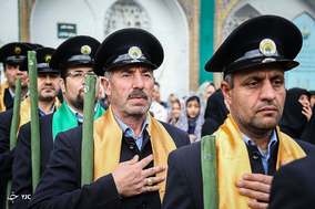 آیین تعویض پرچم گنبد حرم حضرت عبدالعظیم الحسنی (ع)