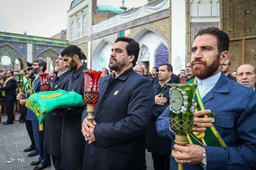 آیین تعویض پرچم گنبد حرم حضرت عبدالعظیم الحسنی (ع)