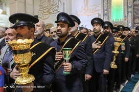 آیین خطبه خوانی و شمع گردانی خادمان حرم حضرت معصومه(س) در قم