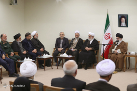 دیدار دست‌اندرکاران کنگره شهدا و ایثارگران روحانی استان قم با مقام معظم رهبری