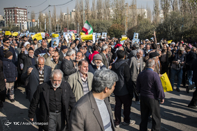 راهپیمایی نمازگزاران تهرانی در محکومیت اغتشاشات اخیر