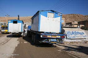 ساخت و توزیع کانکس در بین زلزله زدگان کرمانشاه
