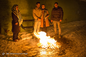 بارش شبانه برف در همدان