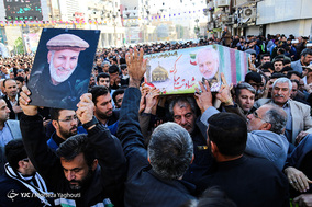 تشییع پیکر شهید مدافع حرم جاسم حمید در اهواز