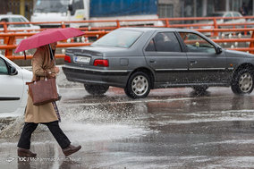 بارش باران در همدان