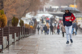 بارش باران در همدان