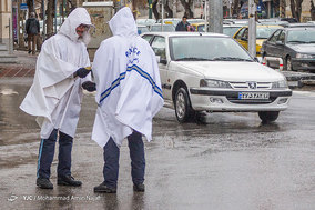 بارش باران در همدان