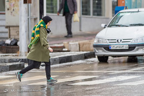 بارش باران در همدان