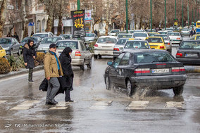 بارش باران در همدان